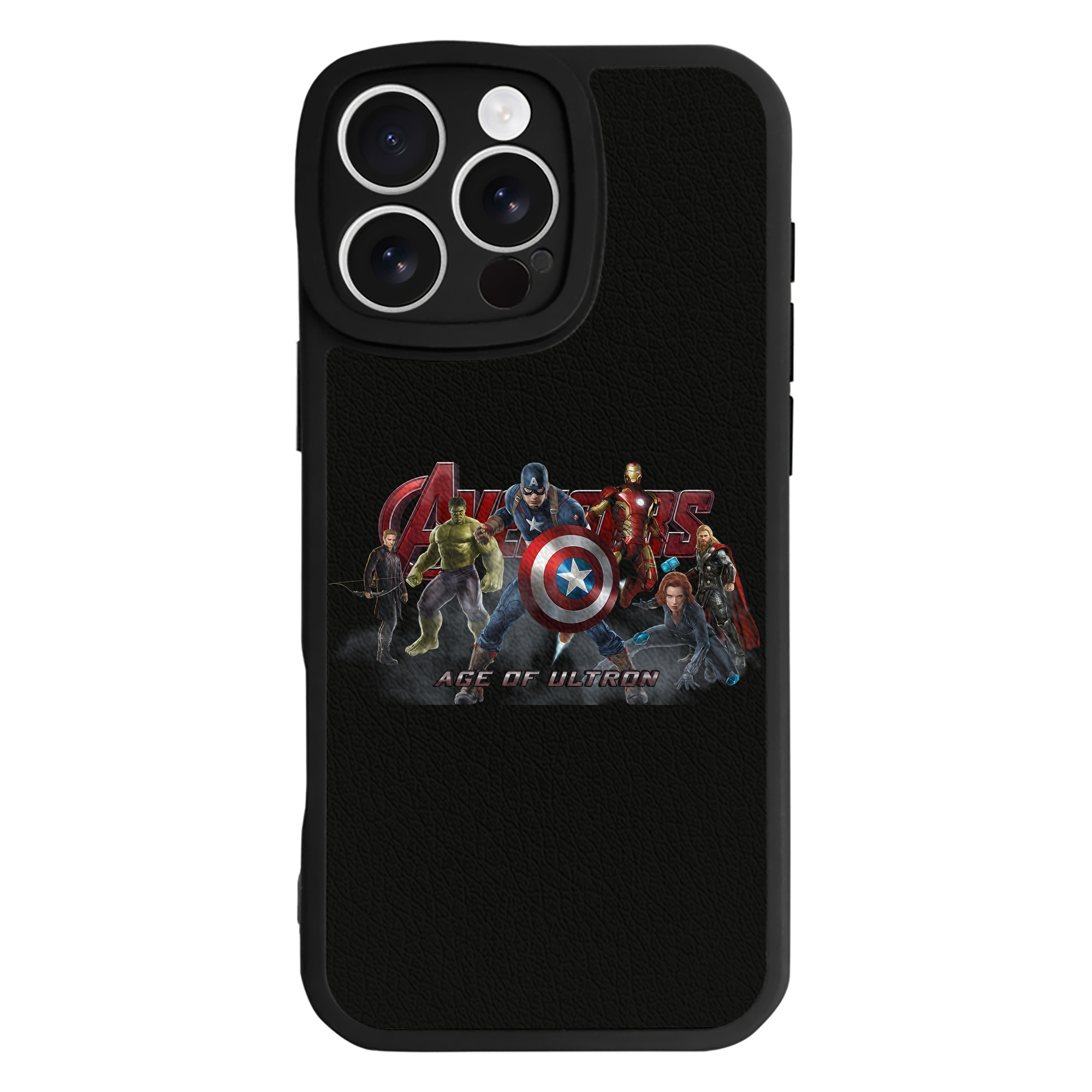 （画像用） アベンジャーズ The Avengers 【iPhone 16シリーズ対応】シリコンスマホケース（レザー調） 材質：シリコン